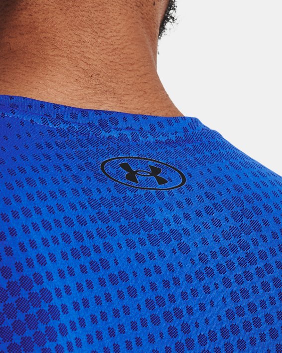 Men's UA Training Vent Jacquard Short Sleeve, Blue, pdpMainDesktop image number 3